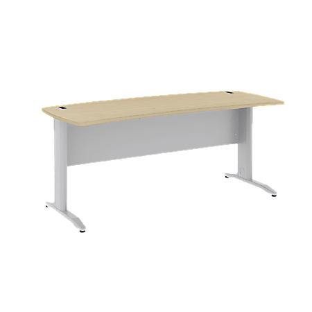 BBF Sector 72" x 30" Curved Desk, 30"H x 71 1/2"W x 29 1/2"D, Natural Maple, Standard Delivery Service